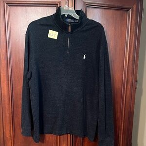 Polo Ralph Lauren Charcoal Gray Quarter-Zip Pullover Size XXL ❤️❤️